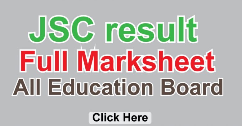 JSC Result Marksheet 2019